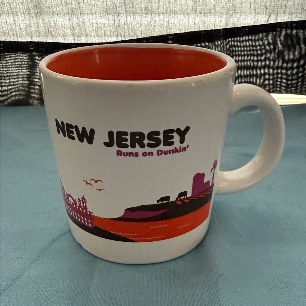 Dunkin  Donuts 2012  New Jersey Mug - White and Orange